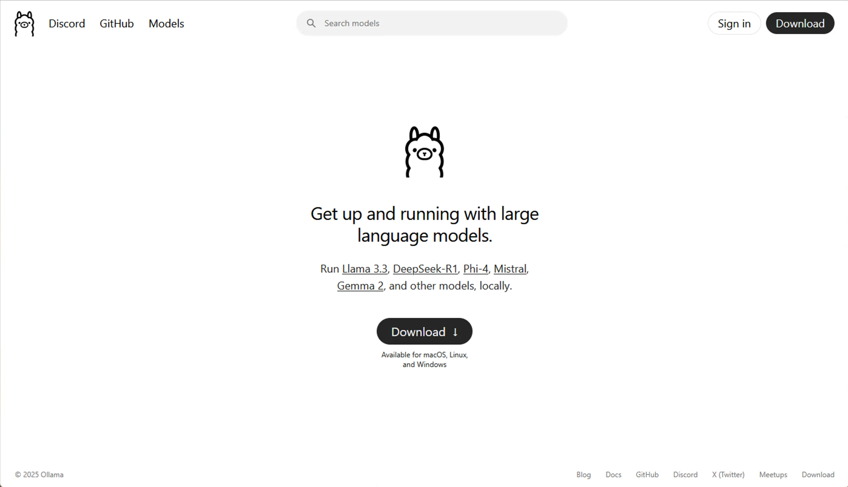 Ollama website