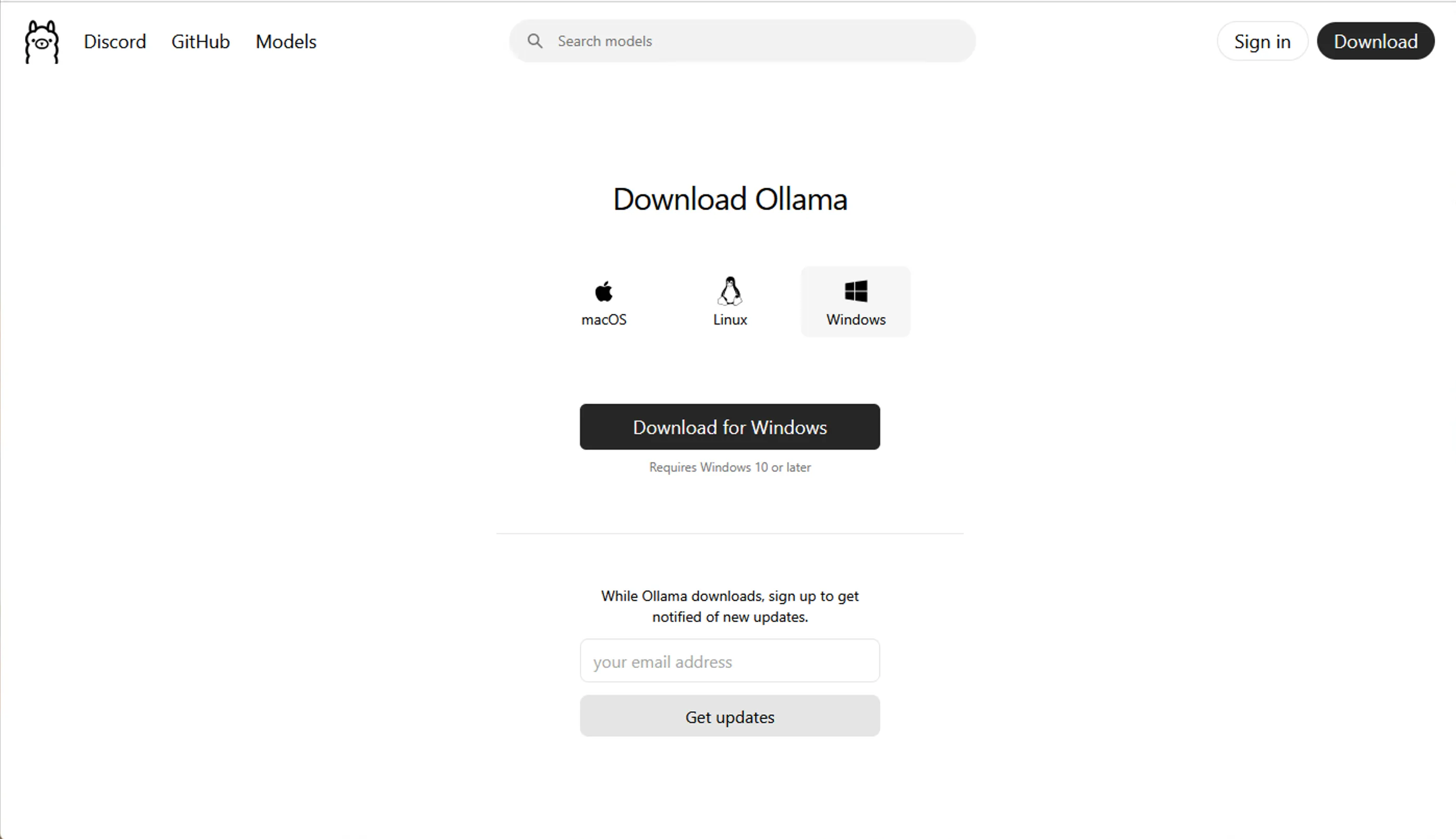 Ollama download